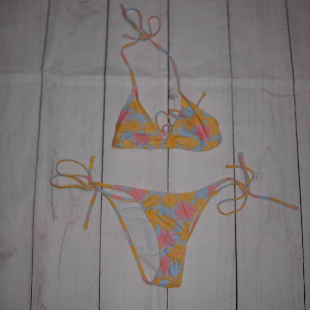 Tie Side & Triange Top Bikini M